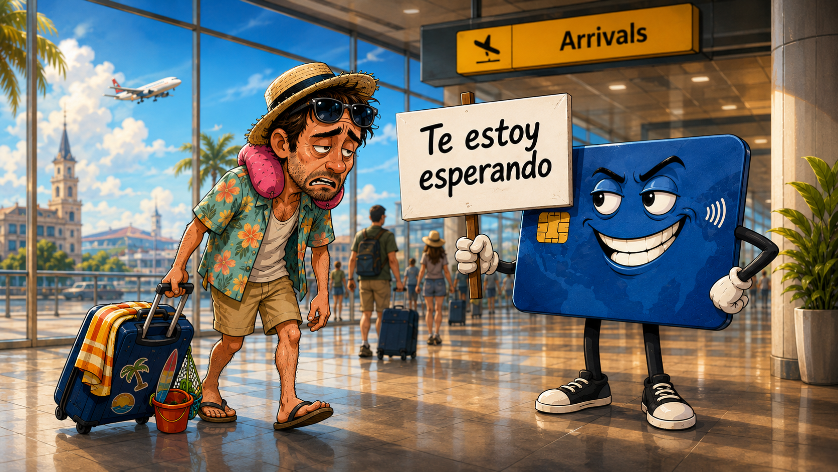 una vacacionista con deudas